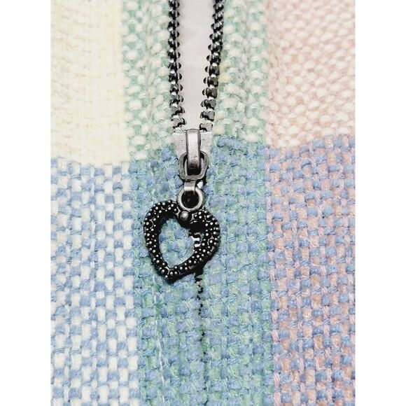 Alfred Dunner Jacket TWILL Plaid Check Womens 16 Full Zip Vintage Shoulder Pads - Picture 4 of 7